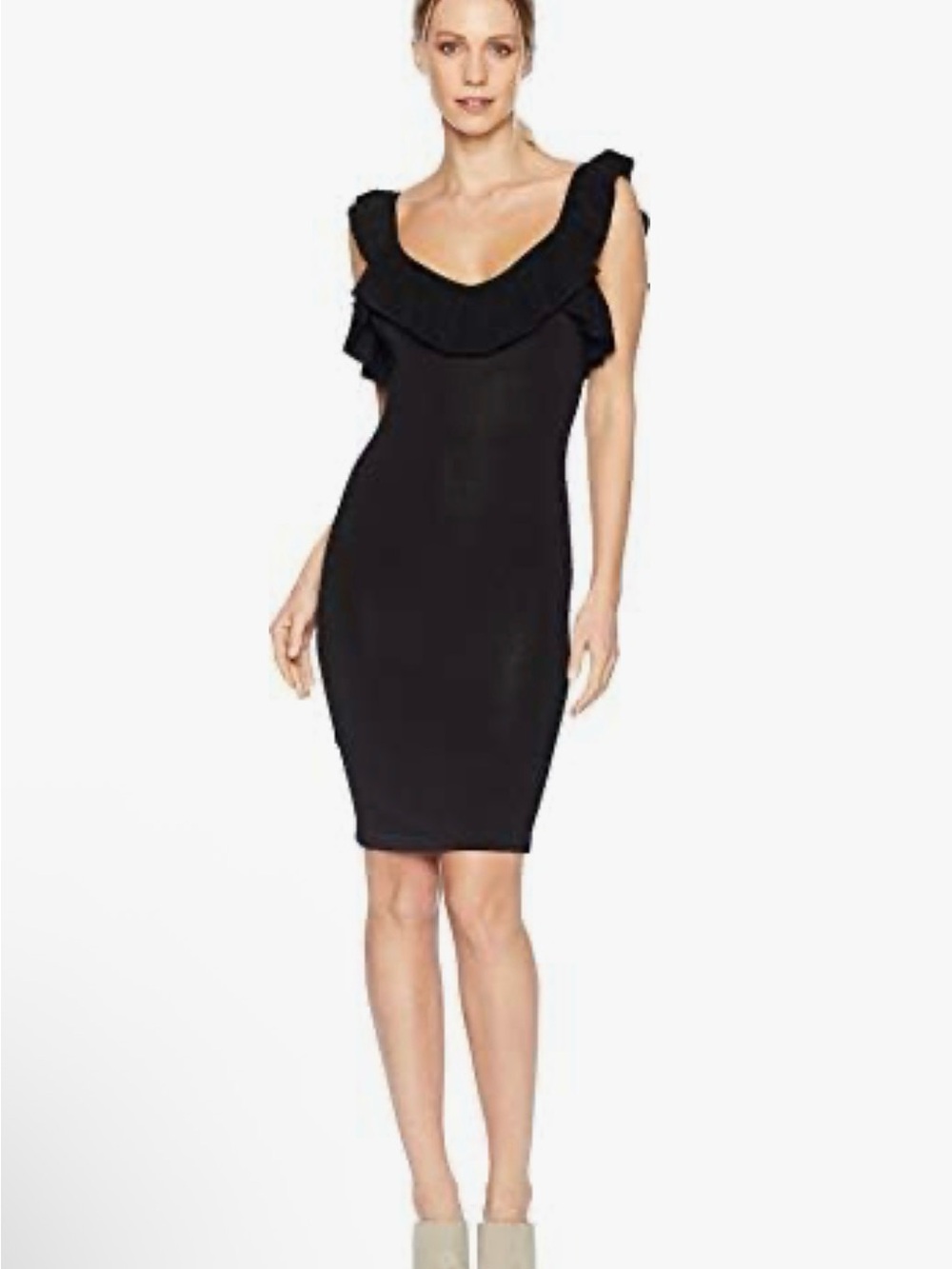 Bebe Solid Bodycon Dress for Women - Black